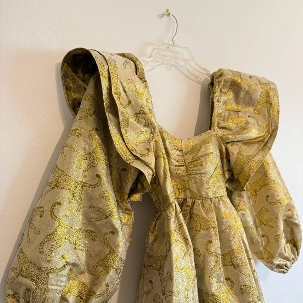 Emily McCarthy Gigi dress xs jaguar Gold and Tan Dress